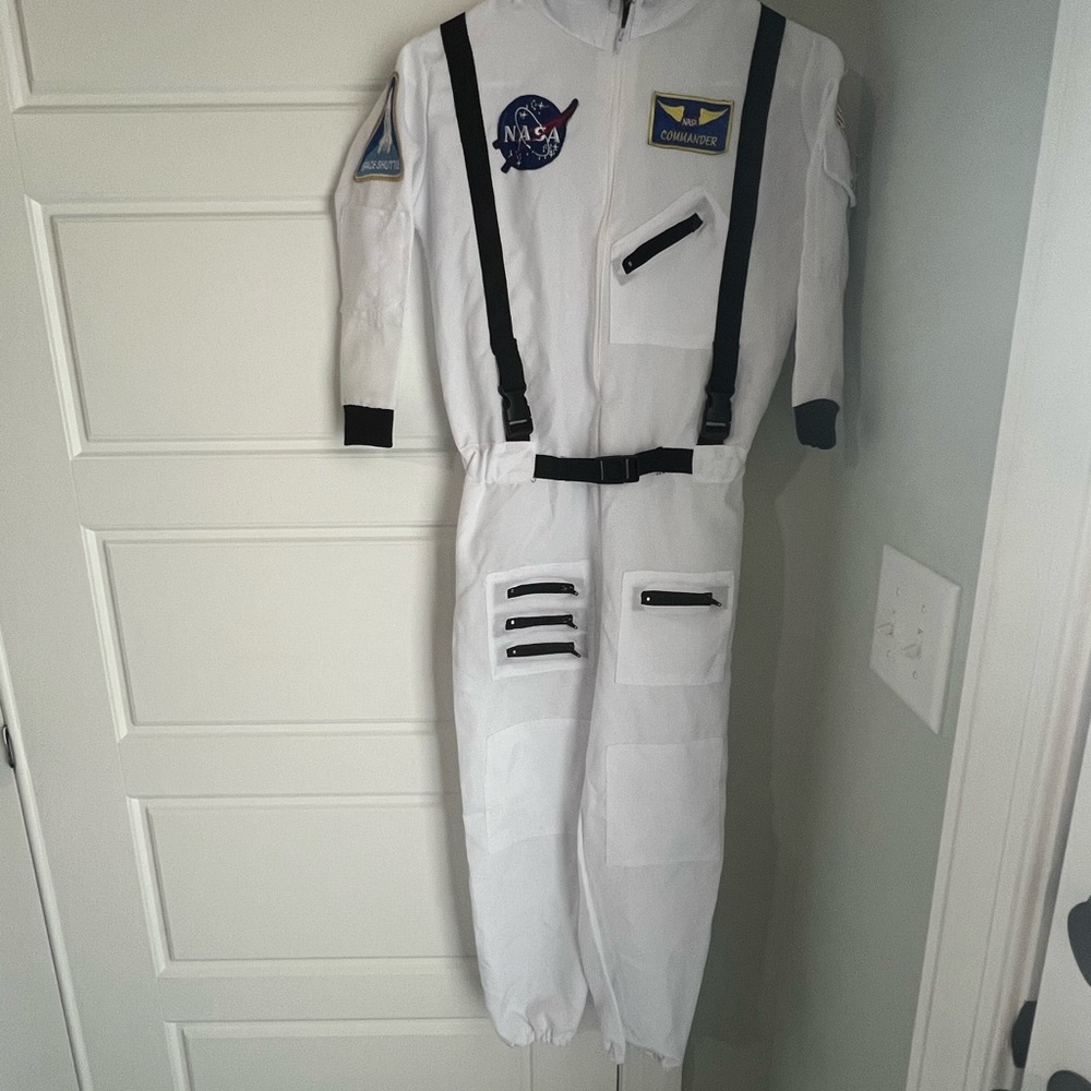White NASA Astronaut Costume Jumpsuit